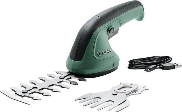 Кущоріз акумуляторний Bosch EasyShear 3.6В акб 1х1.5А·год лезо 12см крок різу 8мм 0.5кг