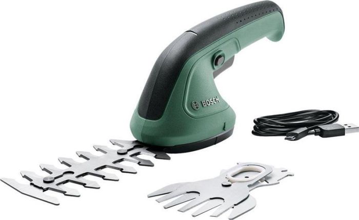 Кущоріз акумуляторний Bosch EasyShear 3.6В акб 1х1.5А·год лезо 12см крок різу 8мм 0.5кг