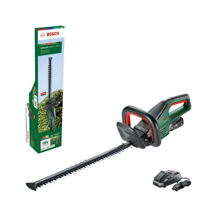 Кущоріз акумуляторний Bosch UniversalHedgeCut 18V-50 18В АКБ 1х2.5А·год 50мм крок різу 20мм ЗП AL1830CV 2.6кг