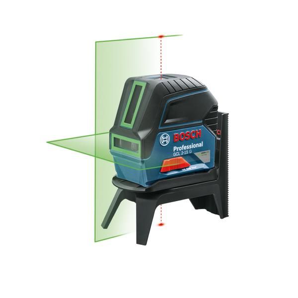 Нівелір лазерний Bosch Professional GCL 2-15G до 15м ±0.3мм/м зелений промінь + RM1 + кейс IP 54