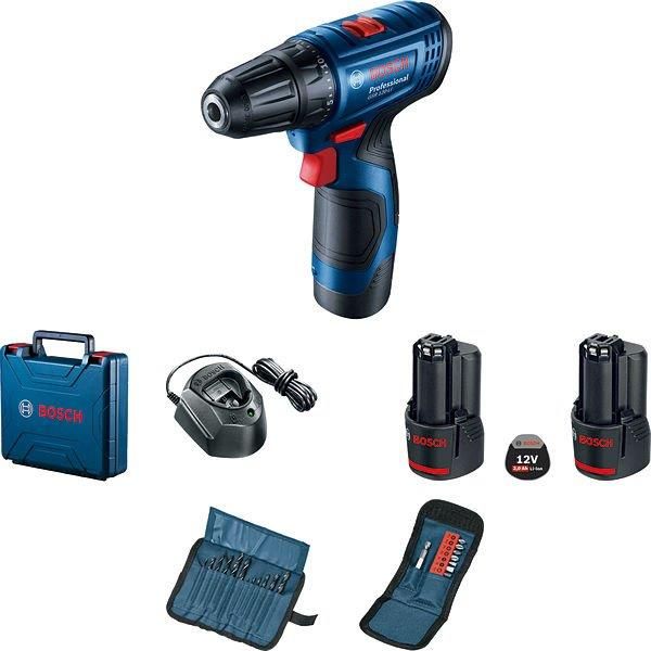 Шурупокрут-дриль акумуляторний Bosch Professional GSR 120-LI 12В 2х2А·год 14·30Нм 0-400·0-1500об/хв 2.5кг + оснастка