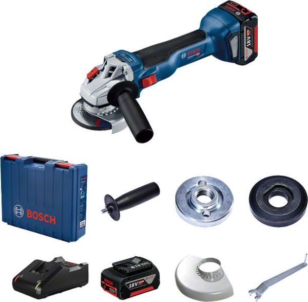 Шліфмашина кутова акумуляторна Bosch Professional 18V-10 125мм 18В 2x5.0А·год 9000об/хв L-BOXX 136 0.89кг