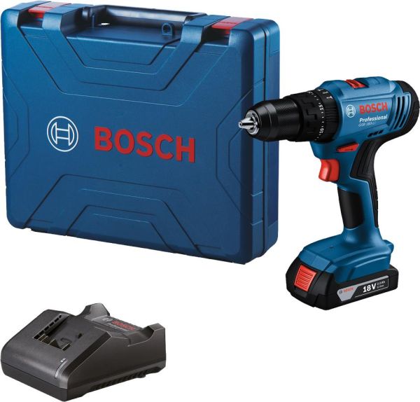 Шурупокрут-дриль ударний акумуляторний Bosch Professional GSB 183-LI 18В 1х2А·год 21-56Нм 374-1815об/хв кейс 1.2кг