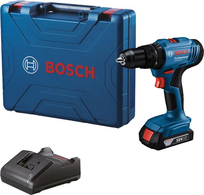 Шурупокрут-дриль ударний акумуляторний Bosch Professional GSB 183-LI 18В 1х2А·год 21-56Нм 374-1815об/хв кейс 1.2кг