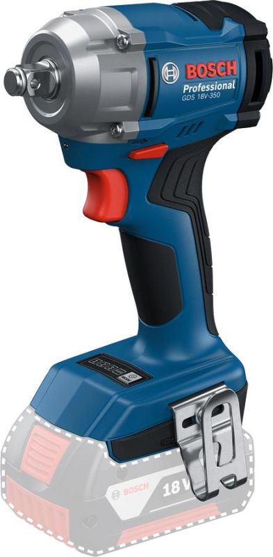 Гайковерт ударний акумуляторний Bosch Professional GDS 18V-350 18В 85/200/350Нм до 3400об/хв квадрат 1/2" 1.1кг без АКБ та ЗП