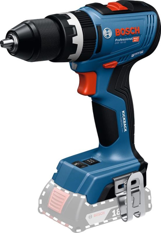 Шурупокрут-дриль ударний акумуляторний Bosch Professional GSB 18V-65 18В 31·65Нм 0-2100об/хв 1.12кг без АКБ та ЗП