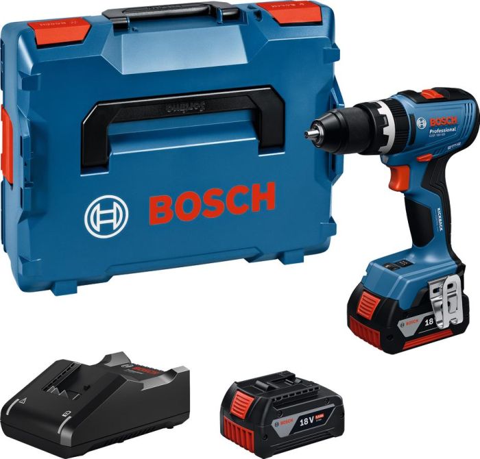 Шурупокрут-дриль ударний акумуляторний Bosch Professional GSB 18V-65 18В 2х5А·год 31·65Нм 0-2100об/хв ЗП GAL18V-40 кейс 1.12кг