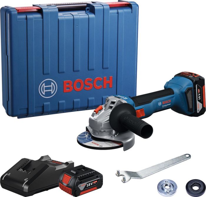 Шліфмашина кутова акумуляторна Bosch Professional GWS 18V-8 125мм 18В 2x4А·год 0-11000об/хв 1.7кг кейс ЗП GAL 18V-40
