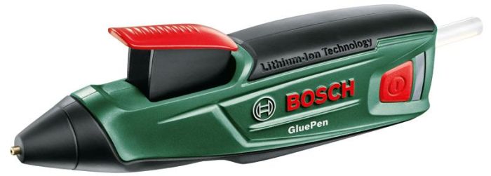 Пістолет клейовий акумуляторний Bosch GluePen 3.6В 1.5А·год стрижні 7мм подача 2г/хв 170° 0.14кг