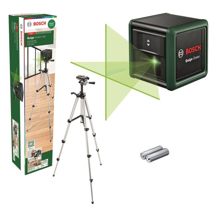 Нівелір лазерний Bosch Quigo Green до 12м ±0.6мм/м зелений промінь 1.098кг