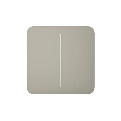 Кнопка для двоклавішного вимикача Ajax SoloButton 2-gang for LightSwitch, Jeweler, бездротовий, olive