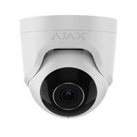 IP-Камера дротова Ajax TurretCam, 8мп, 4мм, Poe, True WDR, IP 65, ІЧ 35м, аудіо, кут огляду 75°до 85°, купольна, біла