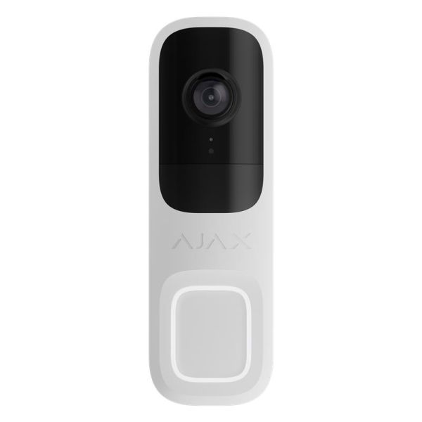 Відеодзвінок Ajax Doorbell, універсальне встановлення, 4 мп, 155° вертикальний 90° горизонтальний, іч 6м, дальнісь виявлення руху 4м, штучний інтелект, wi-fi, б