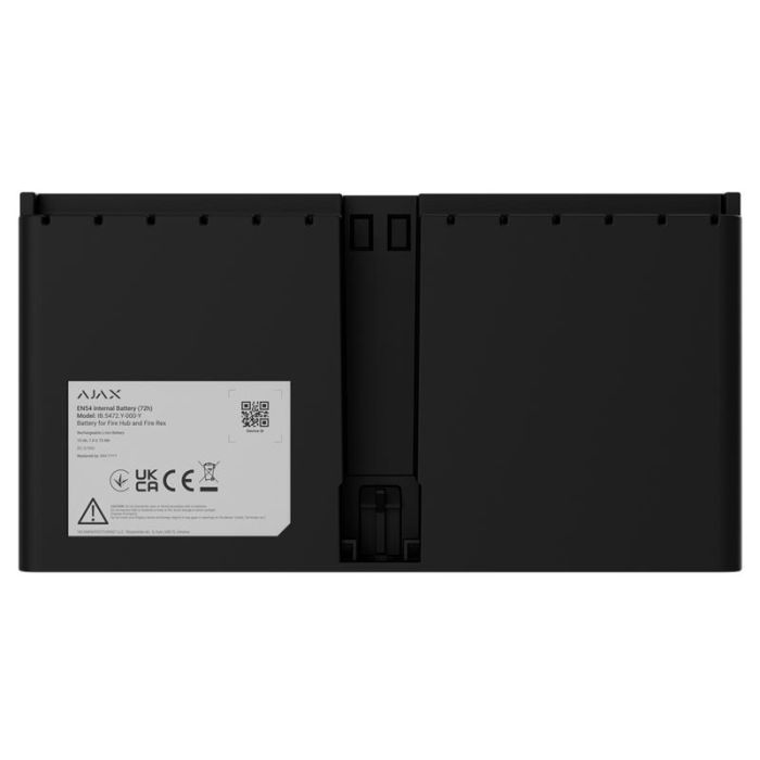 Акумулятор Ajax EN54 Internal Battery 72h black , для Ajax Fire Hub і Ajax Fire Rex, 72 год, EN54, чорний