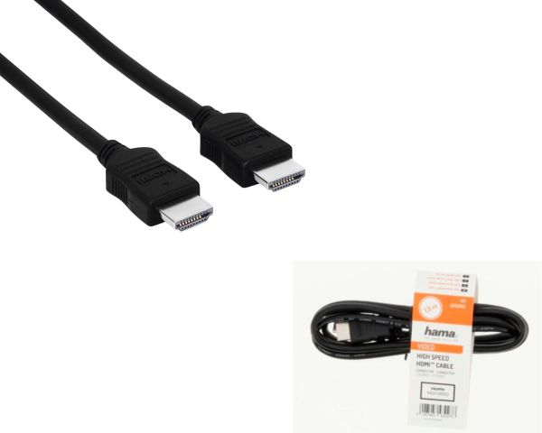 Кабель Hama HDMI (M/M) 1.5м, 1080p, чорний