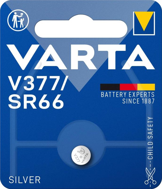 Батарейка Varta срібно-цинкова V377 (AG4, LR626, SR626SW, 177)  блістер, 1 шт