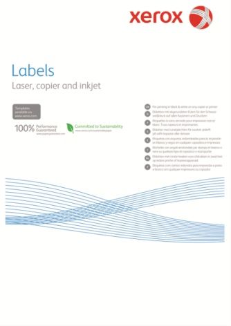 Наклейка Xerox Mono Laser 8UP (прямі кути) 105x71mm 100арк.