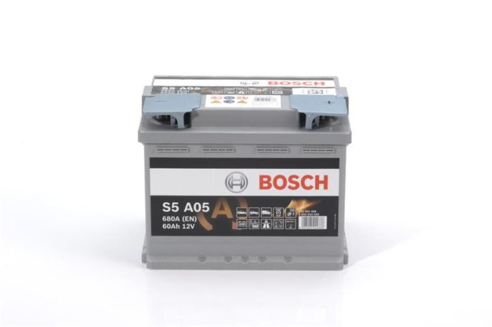 Акумулятор Bosch S5 AGM 12В 60А·год 680А R+ (0 092 S5A 050)