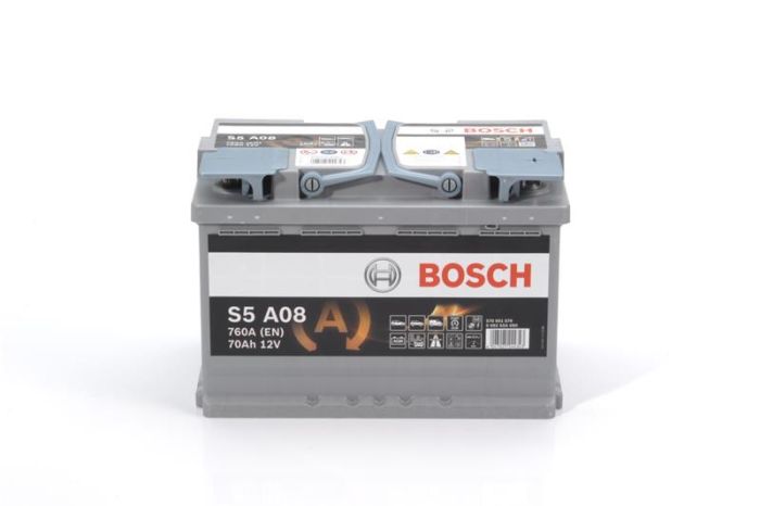 Акумулятор Bosch S5 AGM 12В 70А·год 760А R+ (0 092 S5A 080)