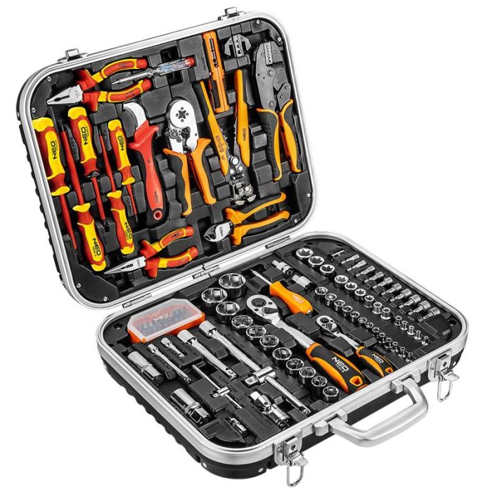 Набір інструментів Neo Tools, діелектричний, для електрика 1000В, CrV, кейс, 108шт