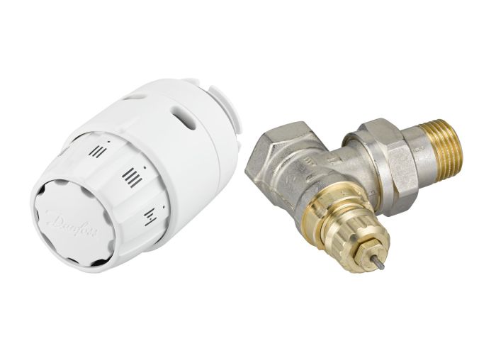 Комплект термостатичний Danfoss RA-FN + RAS-C2, 1/2", RA, кутовий