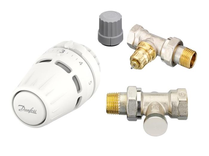 Комплект термостатичний Danfoss Regus RA + RA-FN + RLV-S бокове підкл, 1/2" прямий
