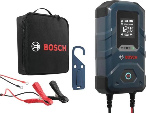 Зарядний пристрій Bosch C80-LI, 6/12В, 14-400А·год, 15А, IP65 (0 189 921 080)