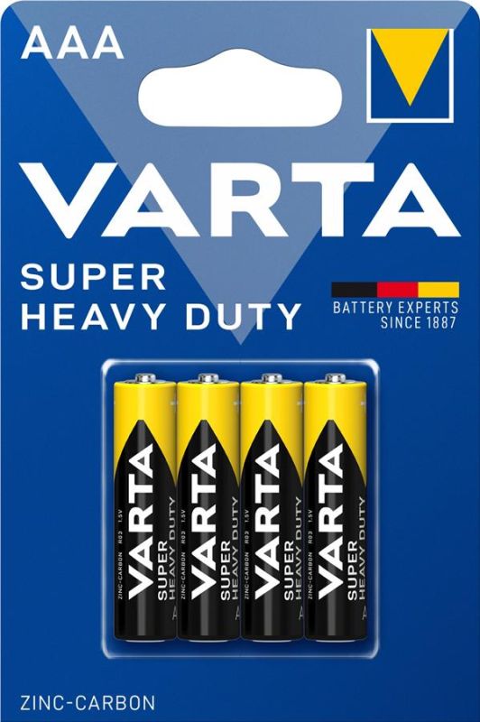Батарейка Varta Super Heavy Duty  вугільно-цинкова AAA блістер, 4 шт