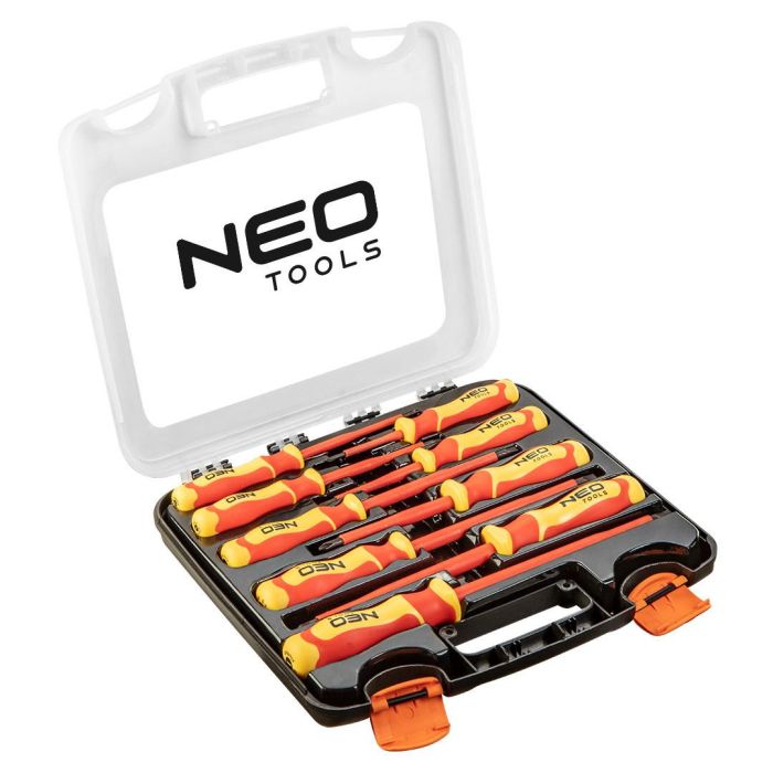 Викрутки Neo Tools діелектрична, SL,PH, сталь S2, кейс, набір 9шт