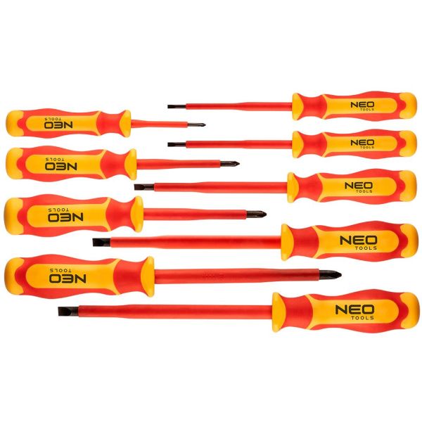 Викрутки Neo Tools діелектрична, SL,PH, сталь S2, набір 9шт