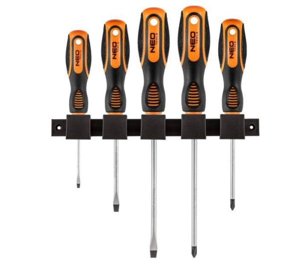 Викрутки Neo Tools SL,PH, сталь CrV, набір 5шт