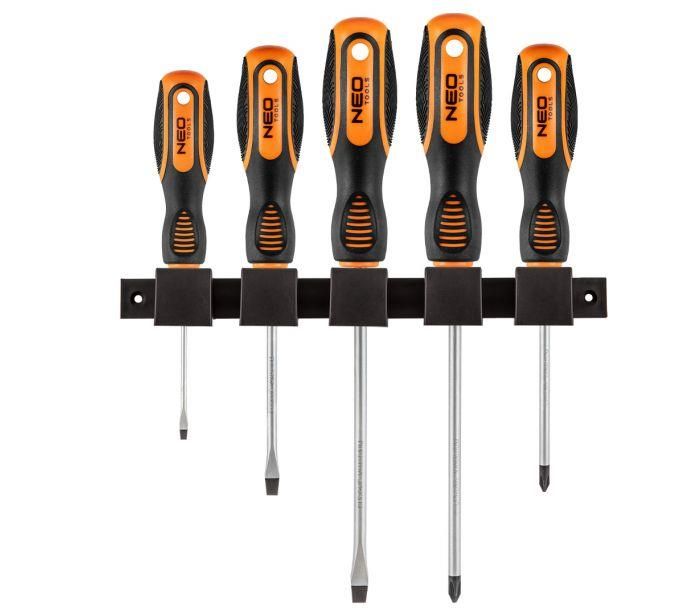 Викрутки Neo Tools SL,PH, сталь CrV, набір 5шт