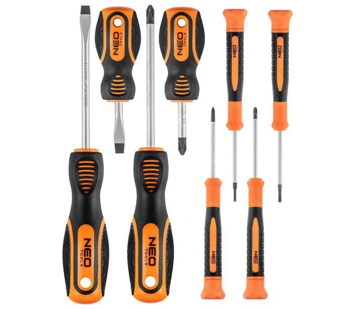 Викрутки Neo Tools SL,PH, сталь CrV, набір 8шт