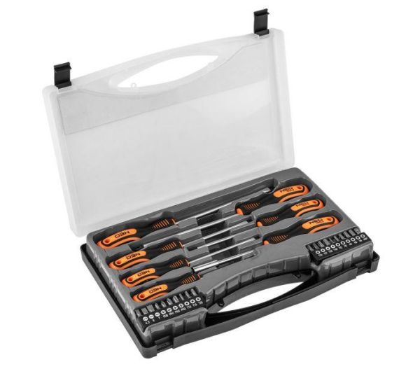 Викрутки Neo Tools 20 біт, SL,PH,Torx,H, сталь CrV, кейс набір 27шт