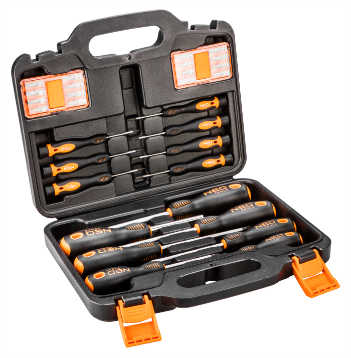 Викрутки Neo Tools 16 біт, SL,PH,PZ,Torx,H, сталь S2, кейс, набір 30шт