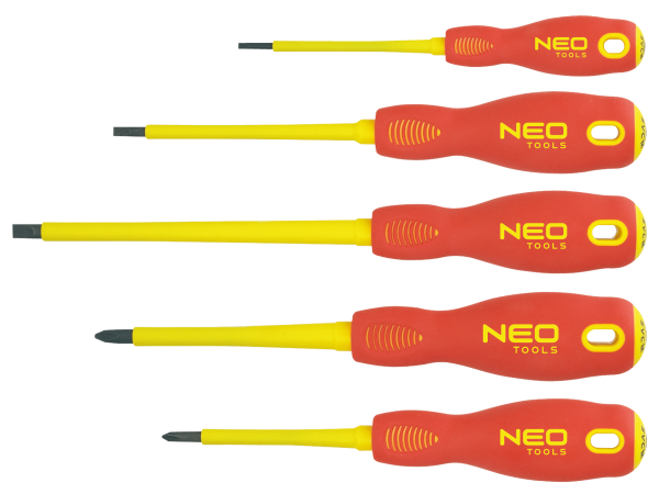Викрутки Neo Tools діелектрична, SL,PH, сталь CrMo, набір 5шт