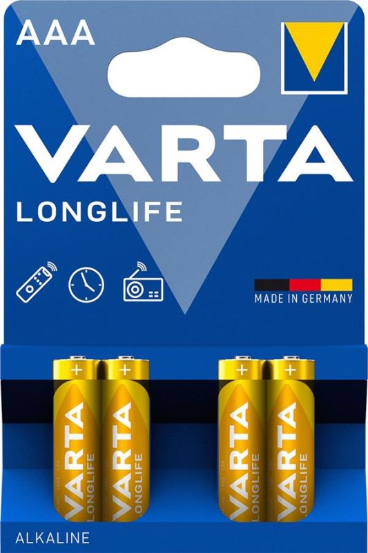 Батарейка Varta Longlife лужна AAA блістер, 4 шт