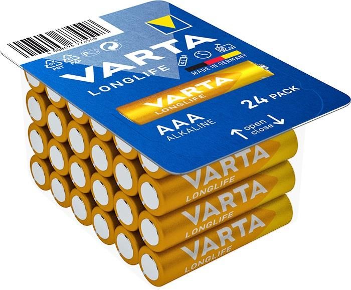 Батарейка Varta Longlife лужна AAA блістер, 24 шт