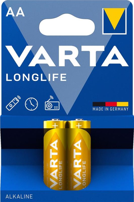 Батарейка Varta Longlife лужна AA блістер, 2 шт