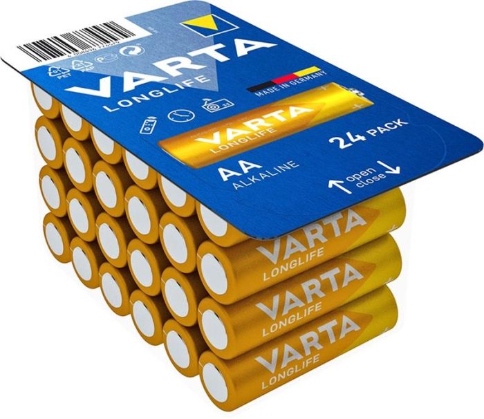 Батарейка Varta Longlife лужна  AA  блістер, 24 шт