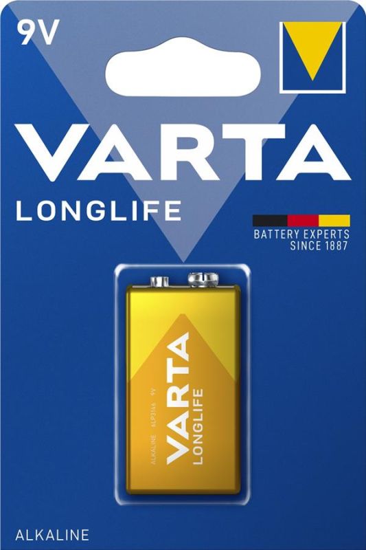 Батарейка Varta Longlife лужна 6LR61(6LF22, MN1604, MX1604 ,Крона) блістер, 1 шт