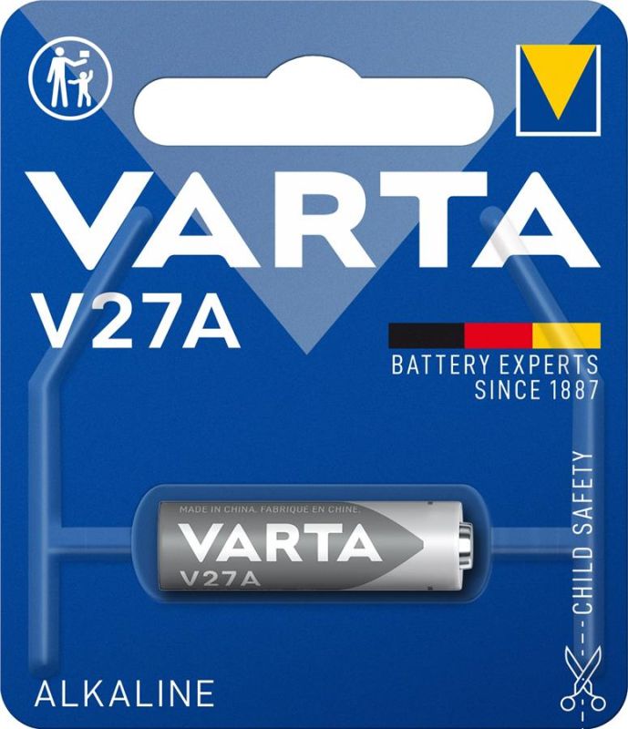 Батарейка Varta лужна V27 A (MN27, 27А, GP27A, L828) блістер, 1 шт