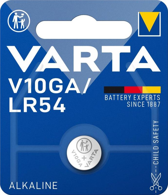 Батарейка Varta лужна  V10 GA (LR54) блістер, 1 шт