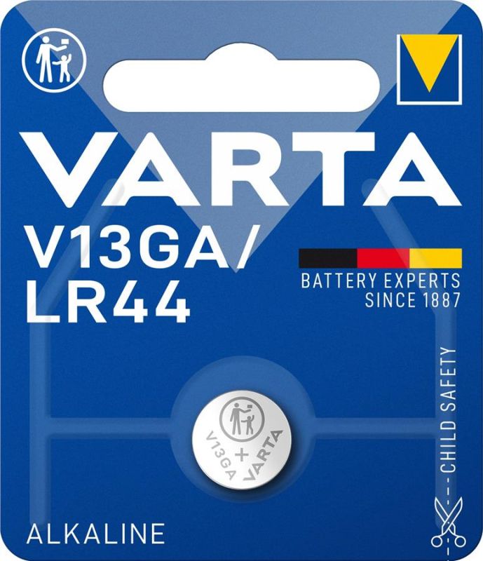 Батарейка Varta лужна V13 GA (LR44, LR1154, AG13, А76)  блістер, 1 шт