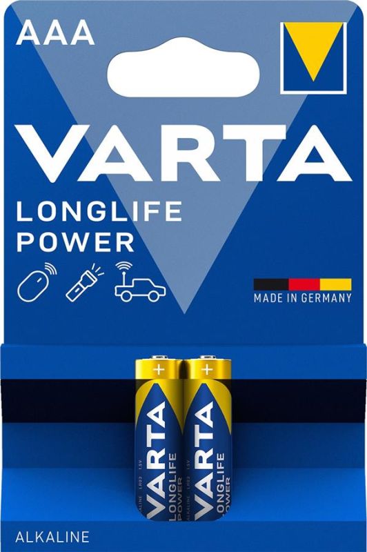 Батарейка Varta Longlife Power лужна AAA блістер, 2 шт