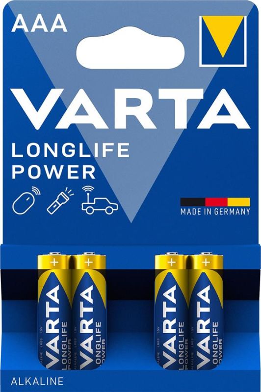 Батарейка Varta Longlife Power лужна AAA блістер, 4 шт