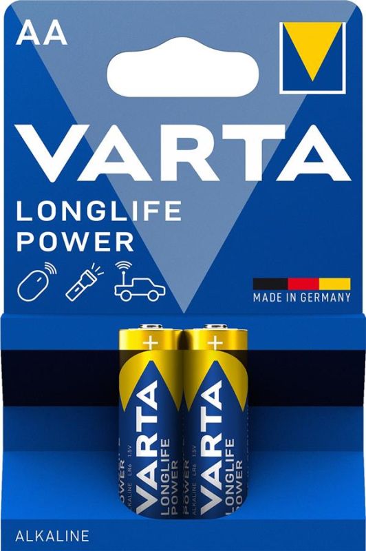 Батарейка Varta Longlife Power лужна AA блістер, 2 шт