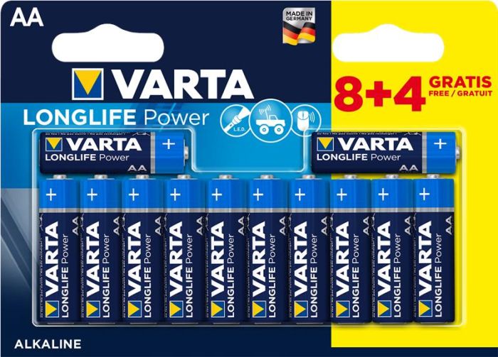 Батарейка Varta Longlife Power  лужна AA блістер, 12 шт