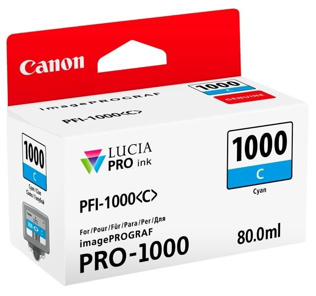 Картридж струменевий Canon PFI-1000C (Cyan)