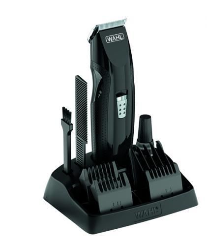 Тример WAHL Mustache&Beard, для бороди і вусів, ААx2, в комплекті, роторний мотор, насадок-4, гребінець, підставка, сталь, чорний